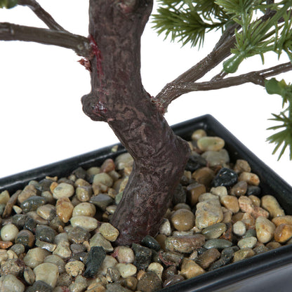 Vickerman 12" Artificial Potted Pine Bonsai Tree.