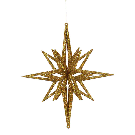 Vickerman 12" Gold Iridescent Star Christmas Ornament