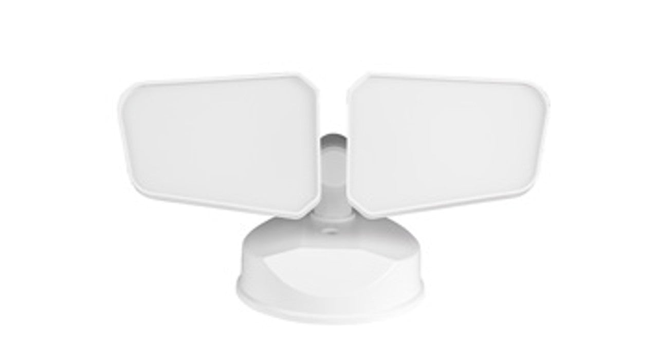 ASD Lighting LED Security Floodlight 2 square heads 20W 120V Non-Dimmable 2700/3000/3500/4000/5000K White UL DLC Premium