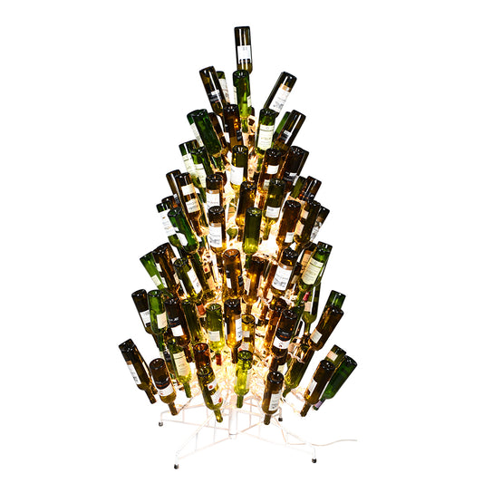 Vickerman 6.5' x 46" Artificial White Wine Bottle DuraL 600CL.  Holds 121 bottles.