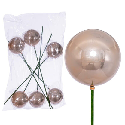 Vickerman 4" x 18" Oat Pearl Ball Ornament Stick 6 per bag.