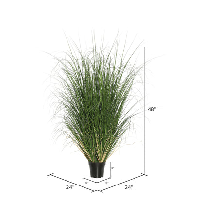 Vickerman 48" Artificial Potted Green Curled Grass.