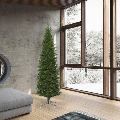 Vickerman 7.5' x 38" Eagle Fraser Slim Artificial Christmas Tree Warm White Dura-lit LED Lights