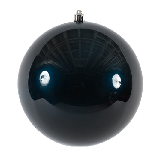 Vickerman 6" Midnight Blue Candy Ball Ornament 4 per Bag