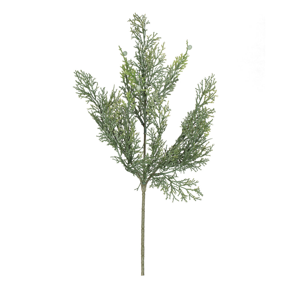 Vickerman 18" Artificial Cedar Spray. Includes 6 sprays per pack.