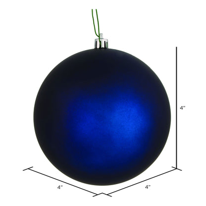 Vickerman 4" Midnight Blue Matte Ball Ornament 6 per Bag