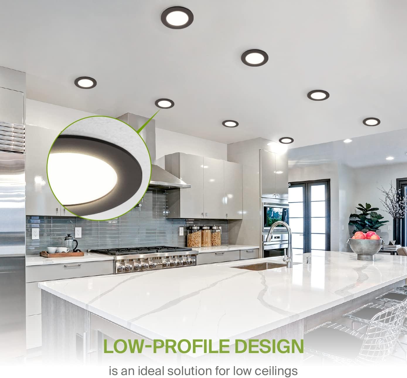 ASD Lighting LED Recessed Mini Panel Round 4inch 12W 120V Triac 2700/3000/3500/4000/5000K Bronze UL Energy Star