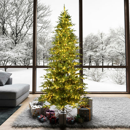 Vickerman 7.5' x 48" Kamas Fraser Fir Artificial Christmas Tree with Warm White LED Lights.
