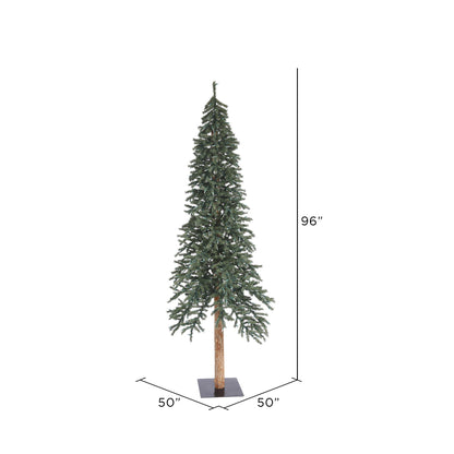 Vickerman 8' Natural Bark Alpine Artificial Christmas Tree Unlit
