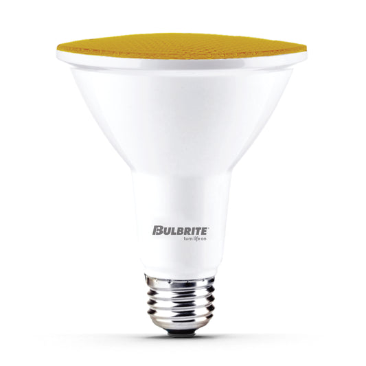 Bulbrite 772502 90-Watt Equivalent, Yellow Color PAR38 Weatherproof Outdoor E26 Medium Base Flood LED Light Bulb
