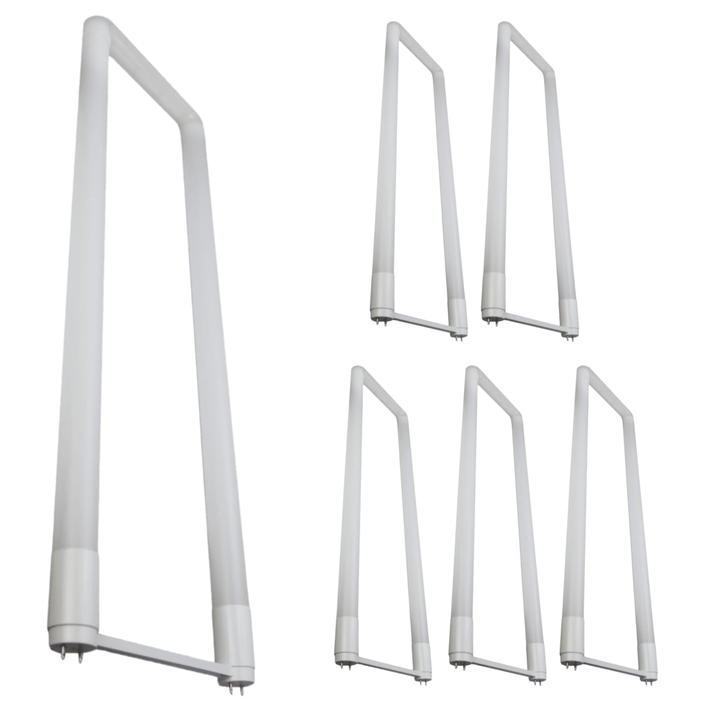 Damar- U Bend T8 LED Tube Light Type A and B Hybrid Single or Dual-Ended Powered 15W 2100 Lumens 4000K Cool White G13 Bi-Pin Base 120-277VAC UL Certified Pack of 5- U Shaped Fluorescent Replacement