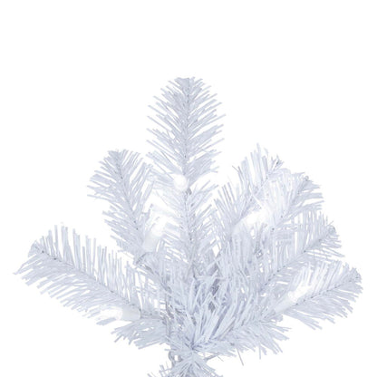 Vickerman 7.5' Crystal White Pine Artificial Christmas Tree with Pure White LED Lights