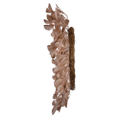 Vickerman 24" Café Latte Artificial Dogwood Glitter Wreath.