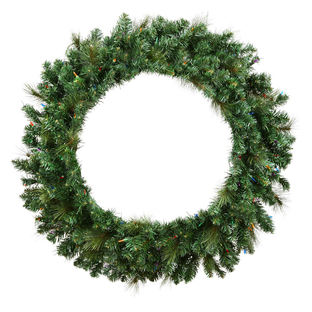 Vickerman 42" Mixed Brussels Pine Artificial Wreath 375 PVC/Hardneedle Tips