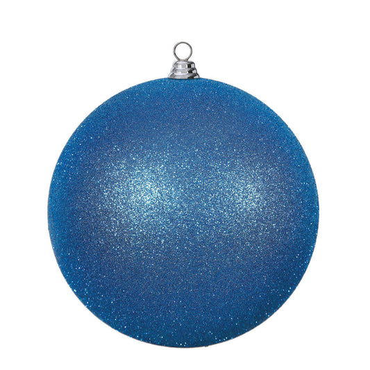 Vickerman 15.75" Blue Glitter Ball Christmas Ornament