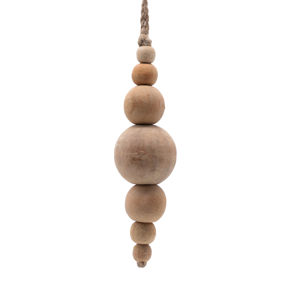 Vickerman 5" Natural Wooden Bead Ornament 2 pieces per unit.