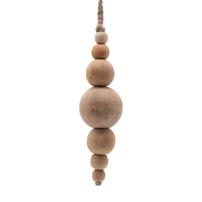 Vickerman 5" Natural Wooden Bead Ornament 2 pieces per unit.