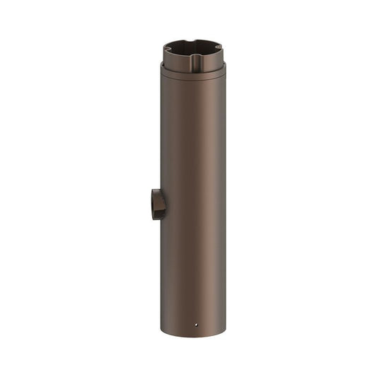 Westgate Bollard Pole System Single Lamp Holder Section 1Ft With 1/2" Hub, Outdoor Lighting, Bronze Finish