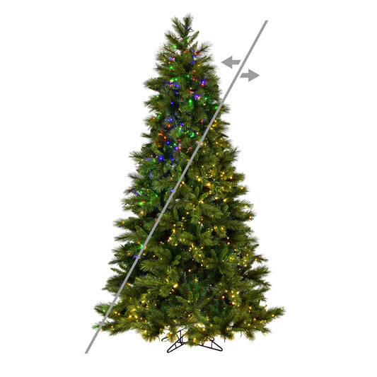 Vickerman 14' x 87" Brighton Pine Artificial Christmas Tree 4500 LED Color Changing Lights.