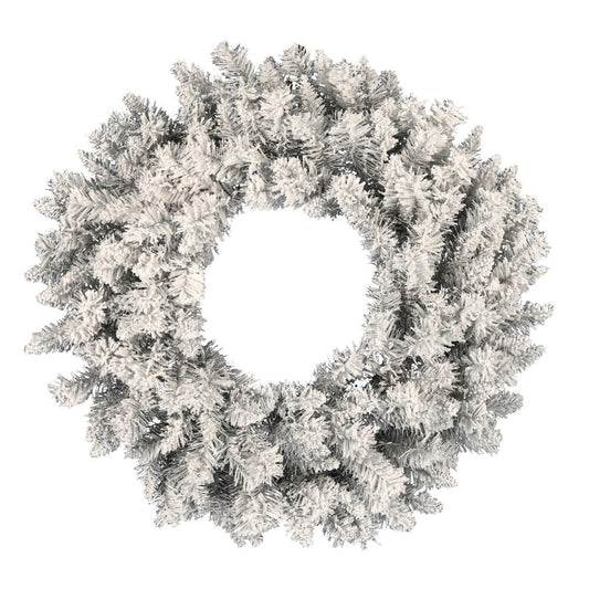 Vickerman 24" Frosted Silver Artificial Christmas Wreath Unlit