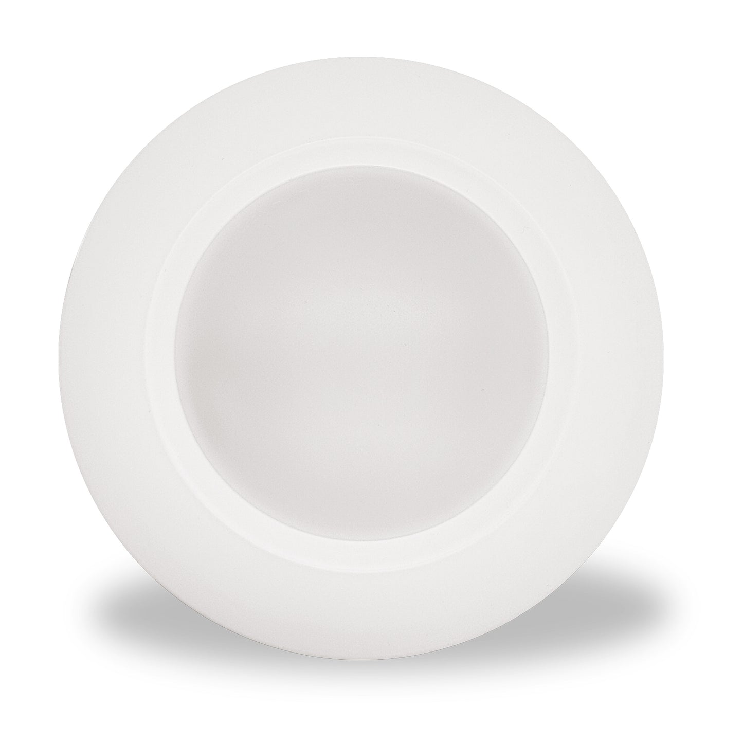 Bulbrite LED 7" Round Disc Light 5CCT White Aluminum with Pigtail JA8, E26 Medium Base, 14-Watt, White Finish