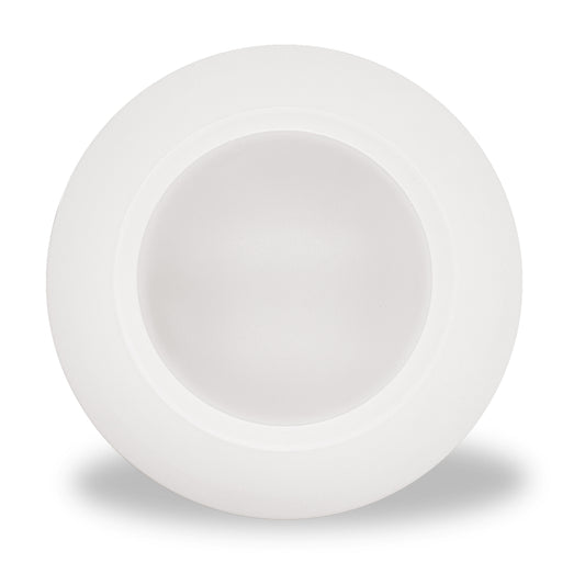 Bulbrite LED 7" Round Disc Light 5CCT White Aluminum with Pigtail JA8, E26 Medium Base, 14-Watt, White Finish