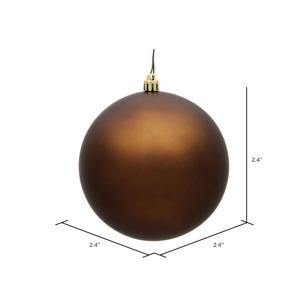 Vickerman 2.4" Mocha Matte Ball Ornament 24 per Bag