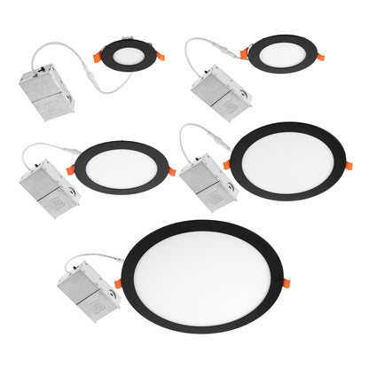 ASD Lighting LED Recessed Mini Panel Round 3inch 6W 120V Triac 2700/3000/3500/4000/5000K Black UL Energy Star