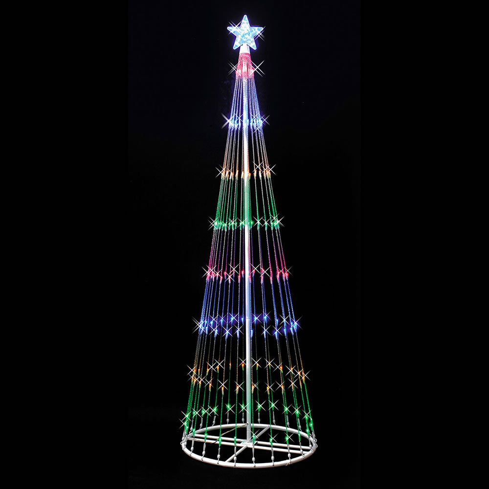 Vickerman 6' Christmas Show Tree with 200 Multi-Colored LED Lights.