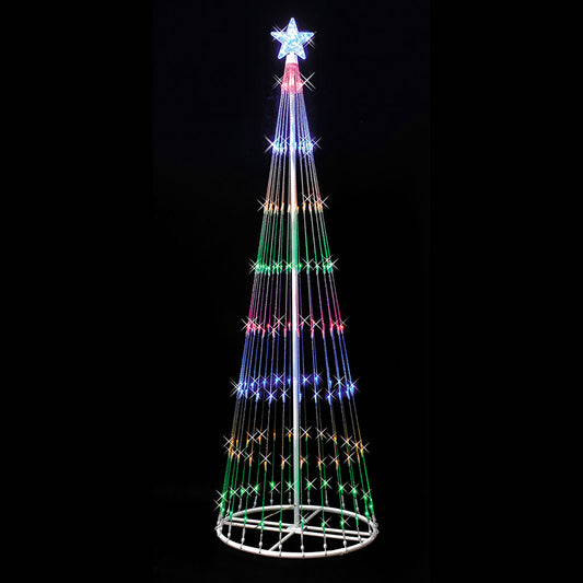 Vickerman 6' Christmas Show Tree with 200 Multi-Colored LED Lights.