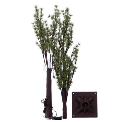 Vickerman 5' Green Mini Pine Twig Tree Warm White 3mm Wide Angle LED lights.