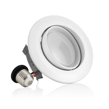 ASD Lighting LED Downlight Retrofit Kit Gimbal 4" 10W Dimmable 5000K White cETLus