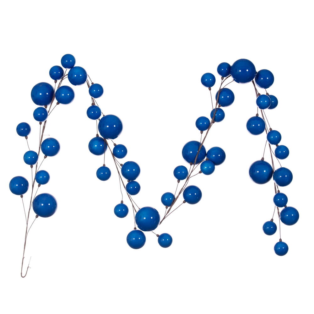 Vickerman 10' Blue Pearl Branch Ball Wire Garland.
