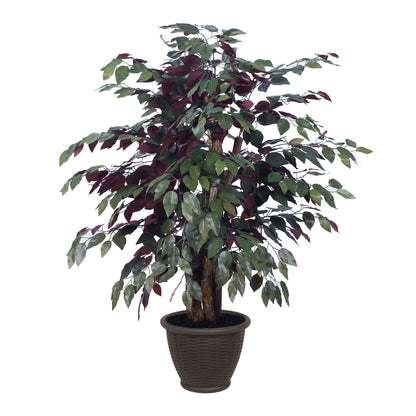 Vickerman 4' Artificial Capensia Extra Full Bush Brown Plastic Container.