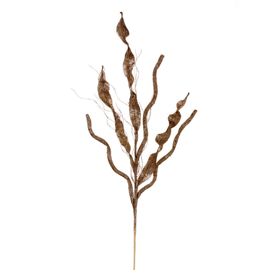 Vickerman 34" Champagne Multi Spiral Glitter Spray 4 per bag.