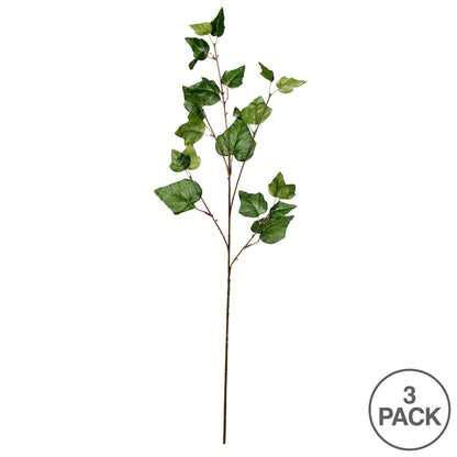 Vickerman 32" Artificial Green Ivy Spray. Includes 3 sprays per pack.