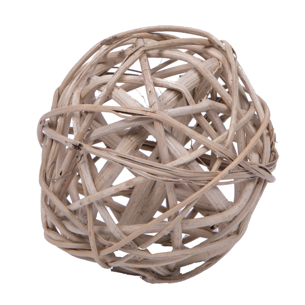 Vickerman Natural Botanicals 4" Lata Ball Natural White. Includes 25 Pieces per Pack