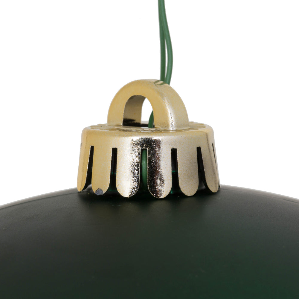 Vickerman 8" Midnight Green 4-Finish Ball Ornament Assortment 4 per Bag