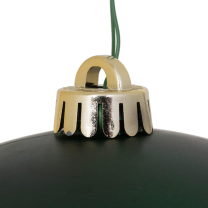Vickerman 8" Midnight Green 4-Finish Ball Ornament Assortment 4 per Bag