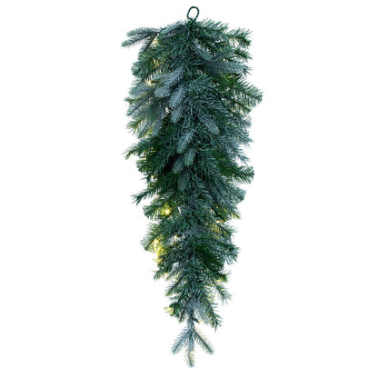 Vickerman 36" Frosted Douglas Fir Artificial Pre-Lit Teardrop with Warm White LED Lights.
