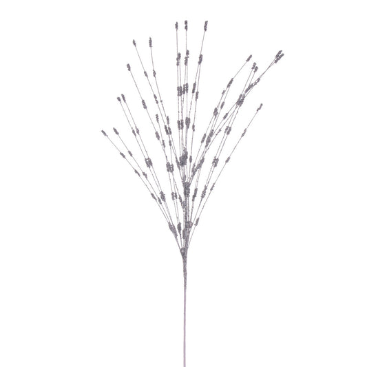 Vickerman 36" Silver Berry Glitter Spray 6 per bag.