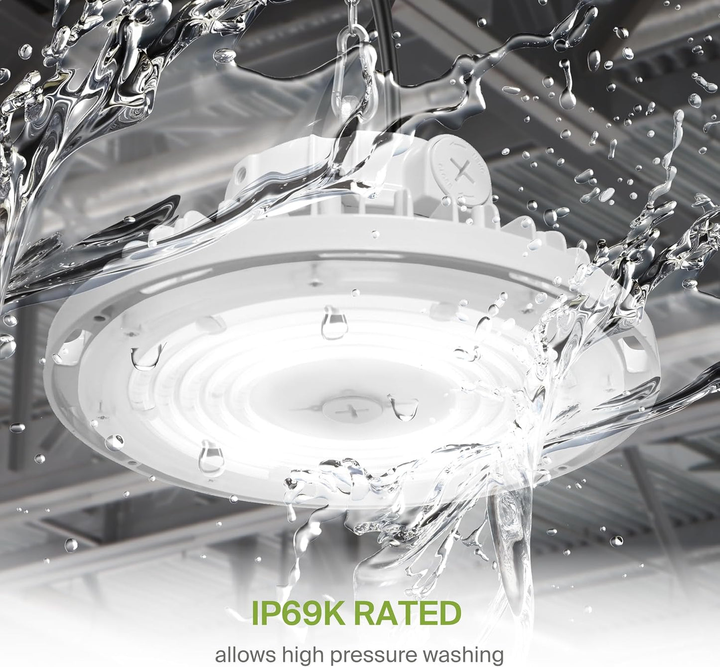 ASD Lighting LED UFO High Bay with Q-base Power Adjustable 100/120/150W 120-277V CCT Selectable 3000/4000/5000K Dimmable White UL DLC Premium