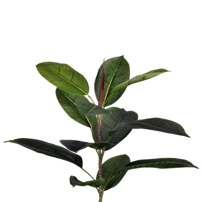 Vickerman 6' Potted Artificial Green Rubber Tree.