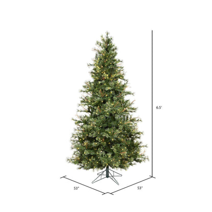 Vickerman 6.5' Mixed Country Pine Artificial Christmas Tree Warm White Dura-Lit® LED Lights