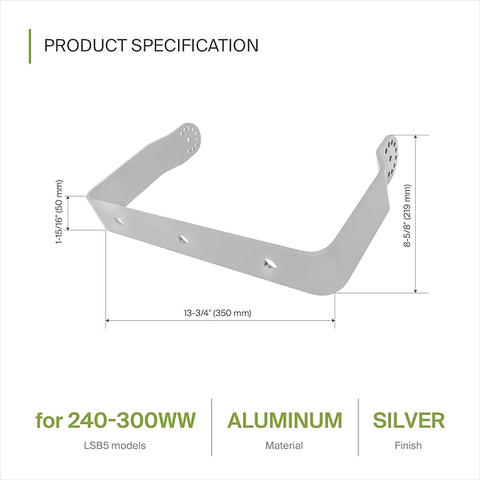 ASD Lighting Floodlight Mounting Bracket 240-300W Silver