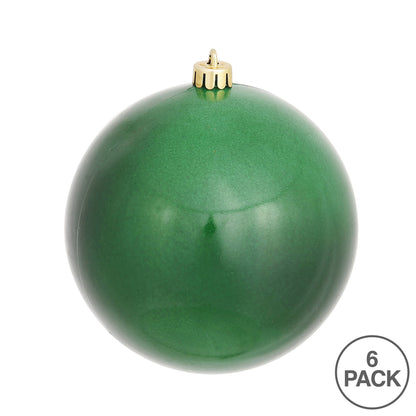 Vickerman 4" Emerald Candy Ball Ornament 6 per Bag