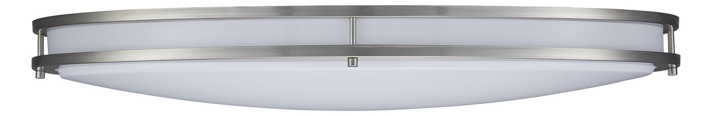 ASD Lighting LED Double Ring Flushmount Oval 32inch 45W 120-277V Triac 3000/4000/5000K Nickel ETL