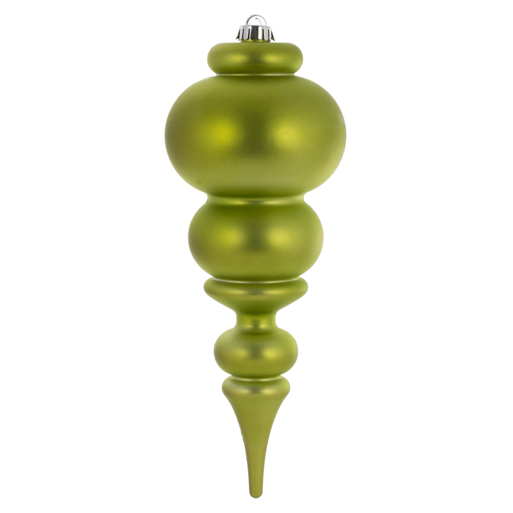 Vickerman 14" Lime Matte Finial Ornament