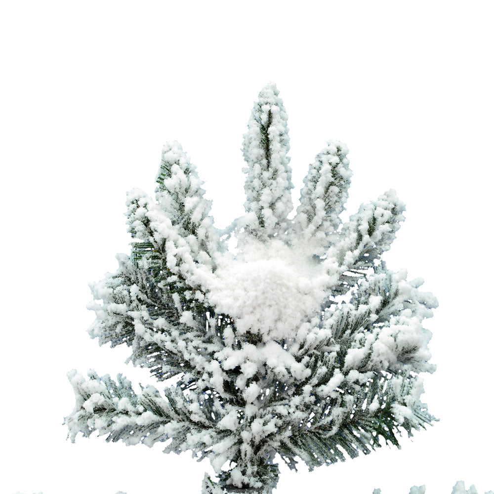 Vickerman 6.5' Flocked Utica Fir Slim Artificial Christmas Tree Unlit