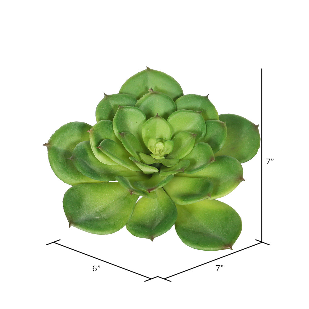 Vickerman 7" Artificial Green Succulent Stem Set of 3